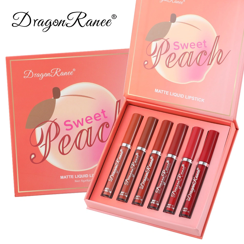 Dr 6PCS/Set Matte Lipgloss Sets, Waterproof, Non-Fading, Non-Stick Cup, Long-Lasting