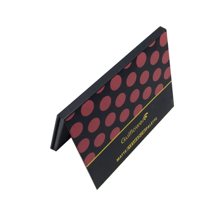 Fard à paupières de maquillage vide noir mat compact avec fenêtre transparente