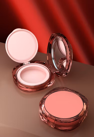 Boîte en plastique de maquillage vide avec étui compact