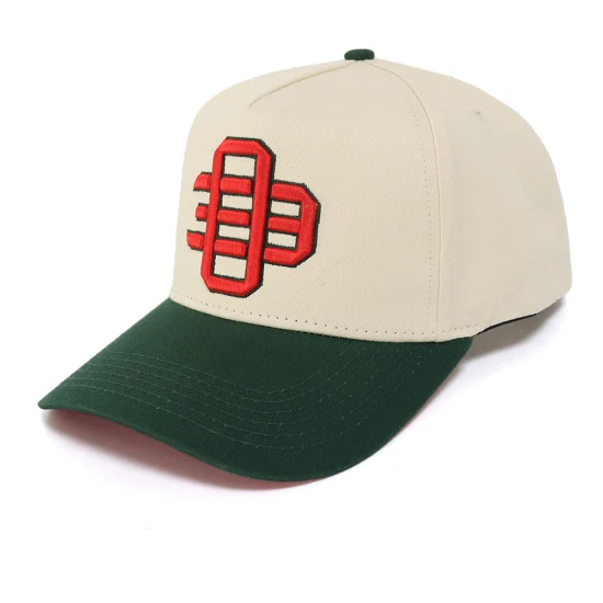 Logo personnalisé en gros de haute qualité 5 panneaux broderie Patch casquette de Baseball casquettes de sport tonique et vert forêt chapeaux