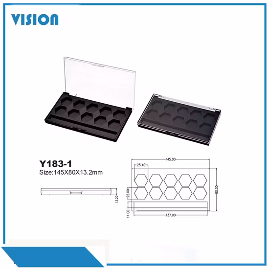 Boîte carrée compacte en plastique ABS PP à quatre couleurs avec couvercle transparent