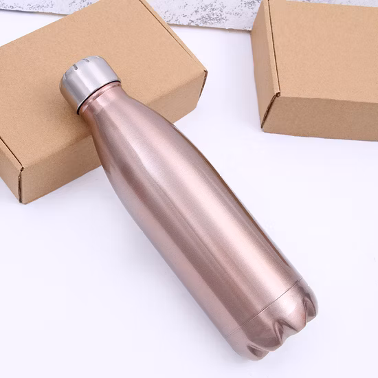 500 ml 750 ml 1000 ml En Acier Inoxydable Bouteille D'eau Thermos Cola Forme Fiole À Vide Bouteille D'eau Logo D'impression