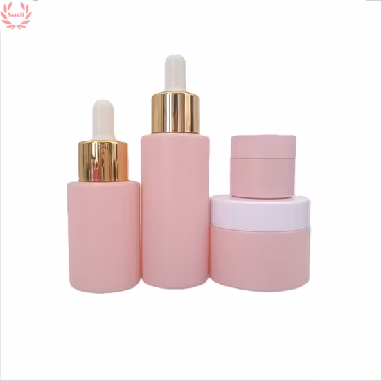 Bouteilles en verre de sérum de conception colorée personnalisée d'usine Bouteille d'emballage de soins capillaires 20 ml avec compte-gouttes