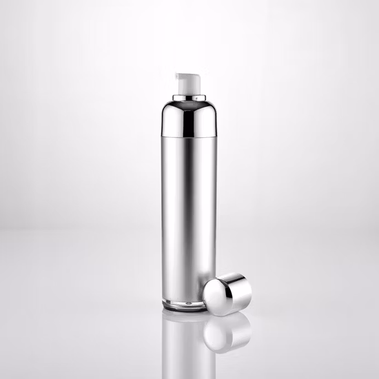 Bouteille de lotion d'emballage liquide de base de protection solaire séparée sans air à double paroi personnalisée