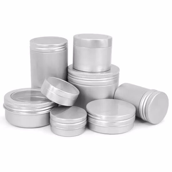 Vente en gros d'huiles de baume personnalisées Emballage de pots cosmétiques Métal Aluminium Tin/ Can/ Concentrate Jar